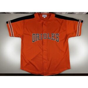 Baltimore Orioles Jersey Mens XL Orange Starter Spellout‎ MLB 90s Throwback Y2K
